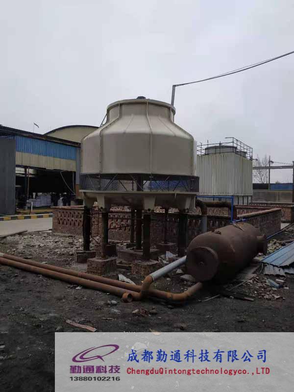 德阳什邡200T圆形冷却塔安装现场